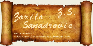 Zorilo Sanadrović vizit kartica